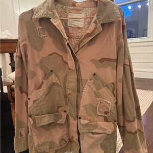 Anthropologie Camouflage Utility Jacket